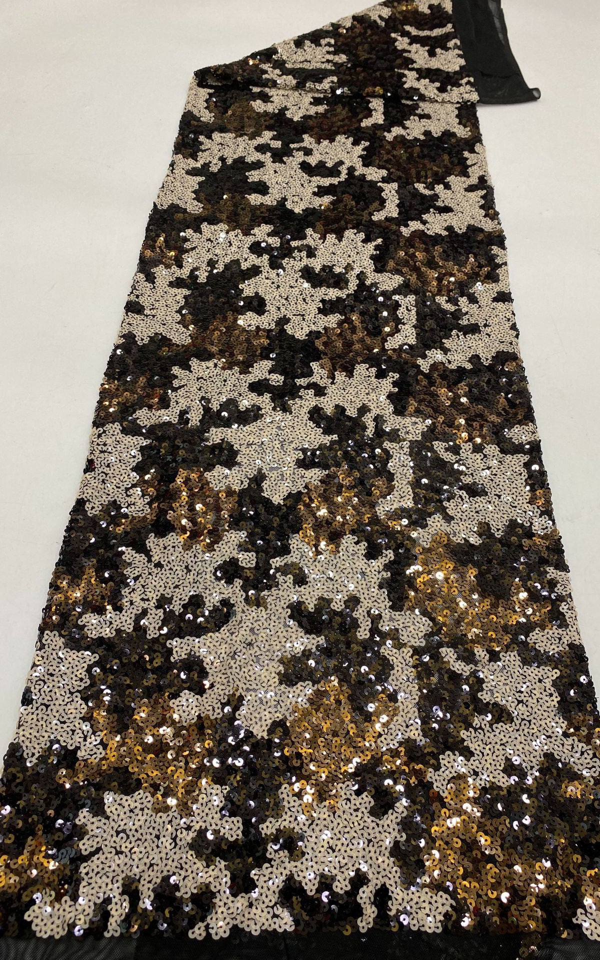 2025 new model stretch net fabric with 5mm multi-color sequins, lightweight and simple women's dress shirt evening gown shoes bag hat bead fabric
