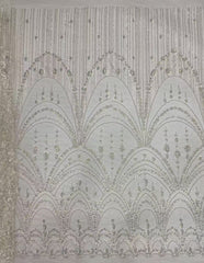 2025 new palace style bead embroidery + sequin embroidery high-end wedding evening dress women's skirt fashion bead embroidery fabric