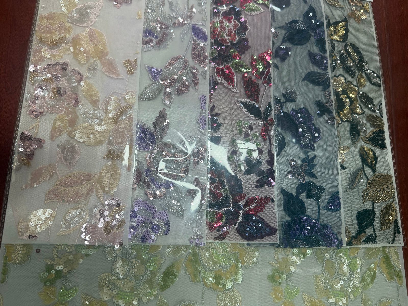 muticlour sequined embroder with beads