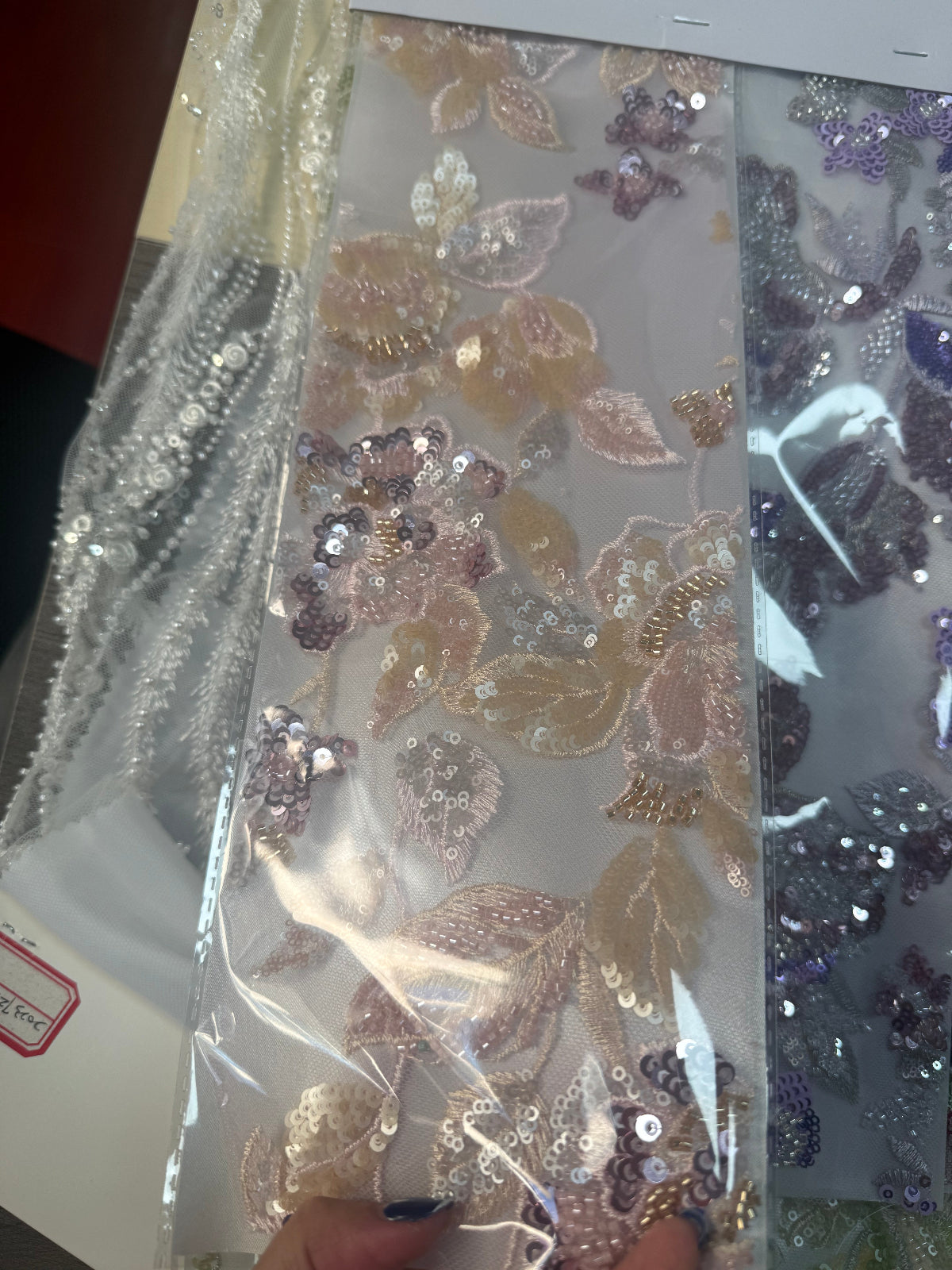 muticlour sequined embroder with beads