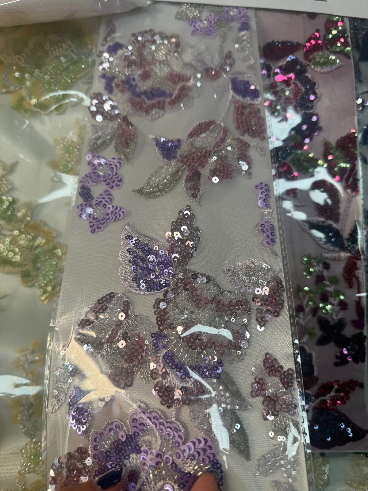 muticlour sequined embroder with beads
