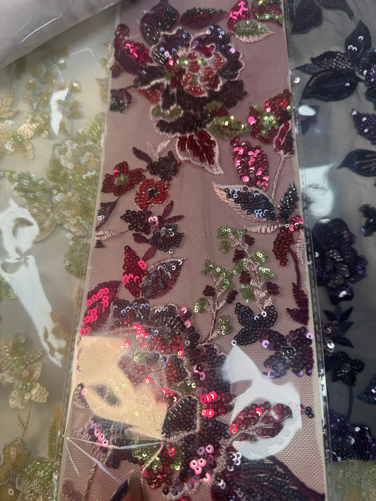 muticlour sequined embroder with beads
