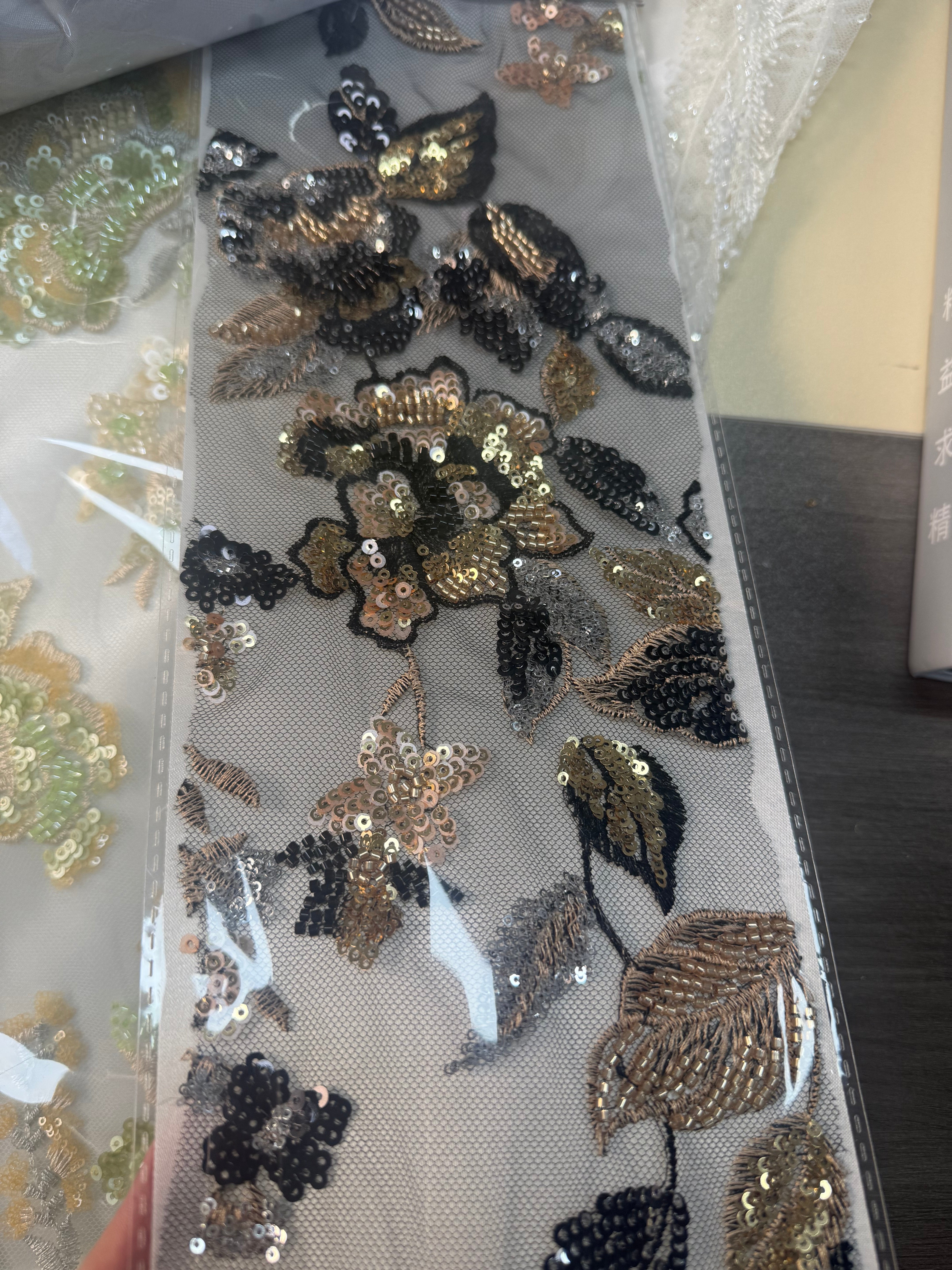 muticlour sequined embroder with beads
