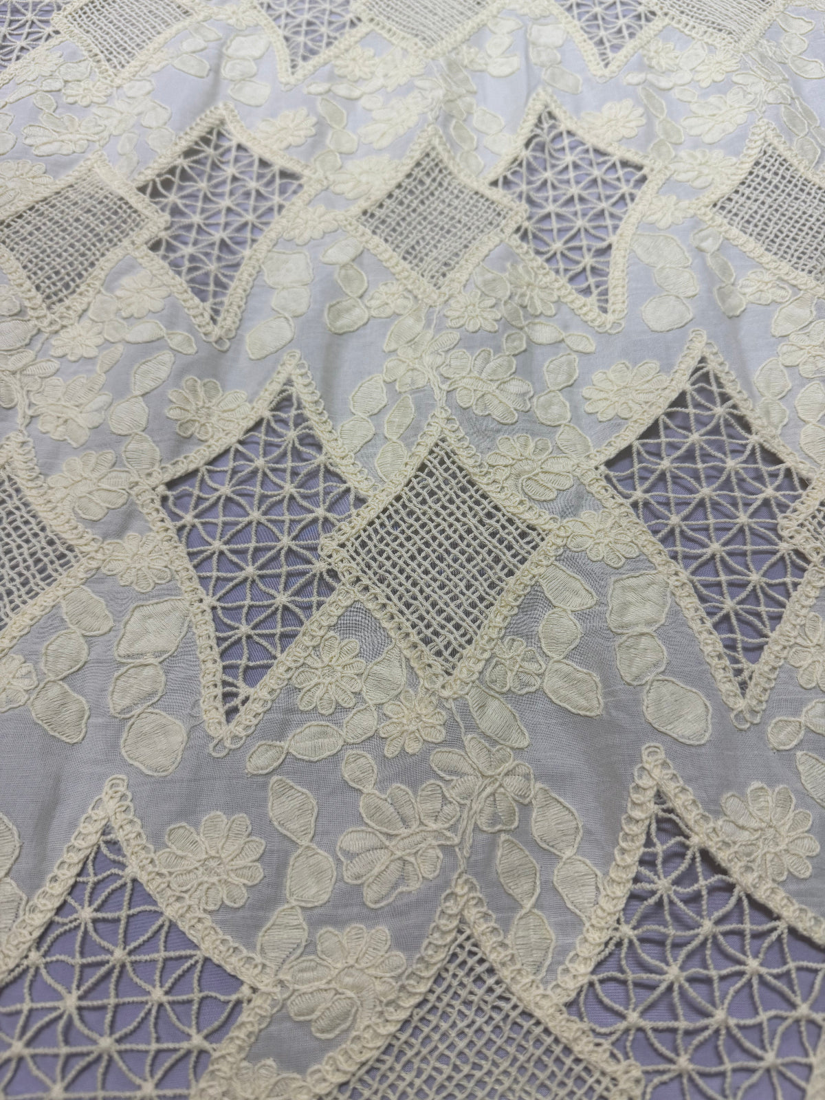 Cotton Laser 3D Heavy Embroidery Fabric