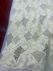 Cotton Laser 3D Heavy Embroidery Fabric