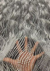 2025 new style mesh fabric with bead embroidery and large and small pearl embroidery, wedding evening dress, banquet dress, bead embroidery fabric