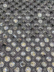 New round sheet laser embroidery + bead embroidery + sequin embroidery Women's skirt dress stage fashion clothing bead embroidery fabric