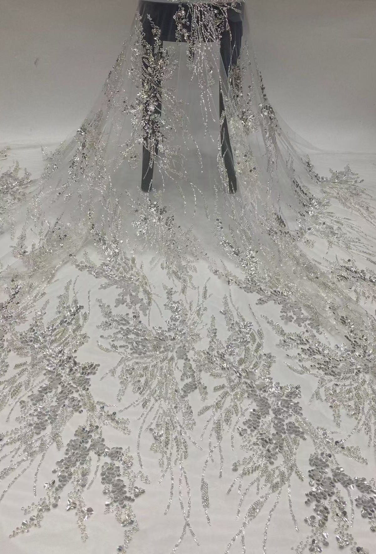 3/7mm +  sequin embroidery