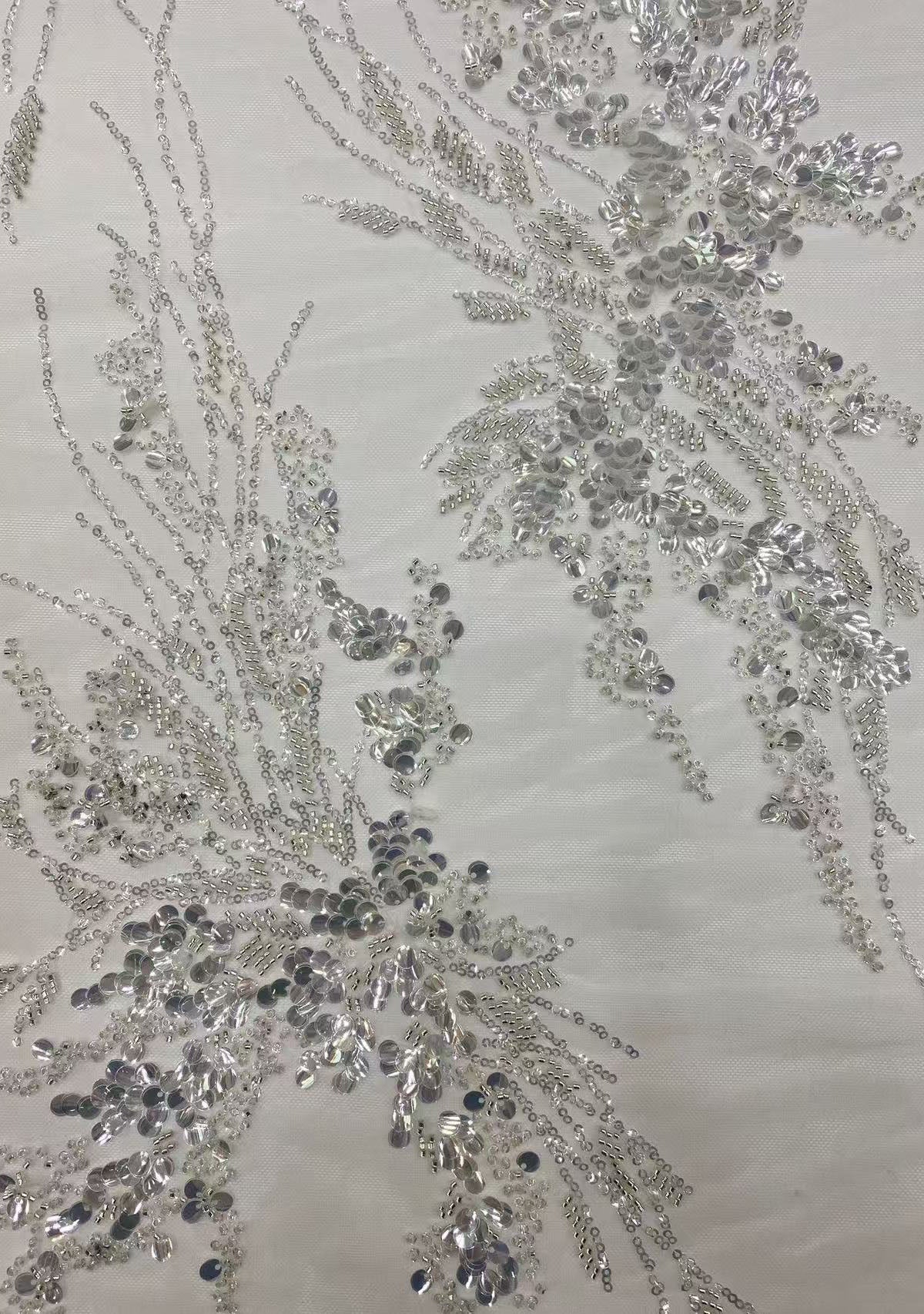 3/7mm +  sequin embroidery