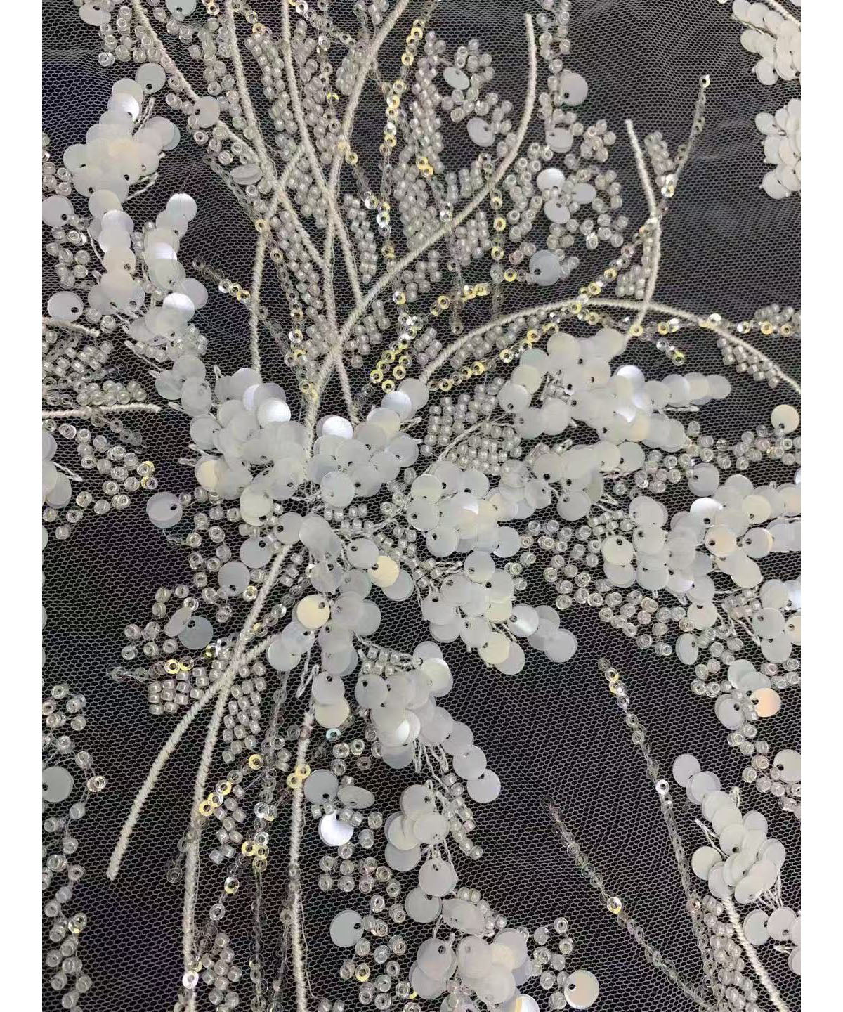 3/7mm +  sequin embroidery