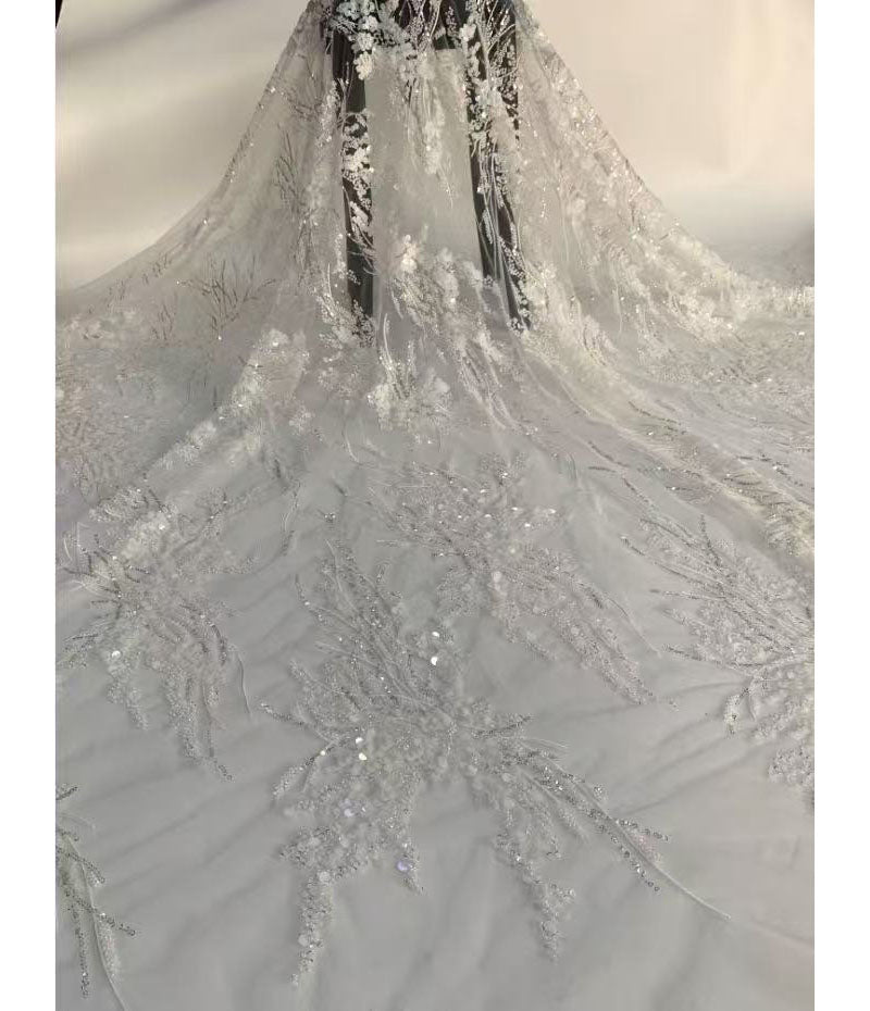 3/7mm +  sequin embroidery