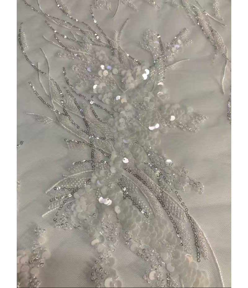 3/7mm +  sequin embroidery