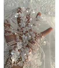 3/7mm +  sequin embroidery
