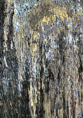 New long strip sequin embroidery flowing evening dress children's fashion performance costume bead fabric