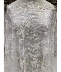 2025New edition leaf flower white core beads plus crystal pieces, high-end combination, professional design, the first choice for stage wedding dresses and fashion evening gowns.