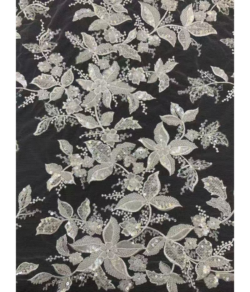 2025New edition leaf flower white core beads plus crystal pieces, high-end combination, professional design, the first choice for stage wedding dresses and fashion evening gowns.