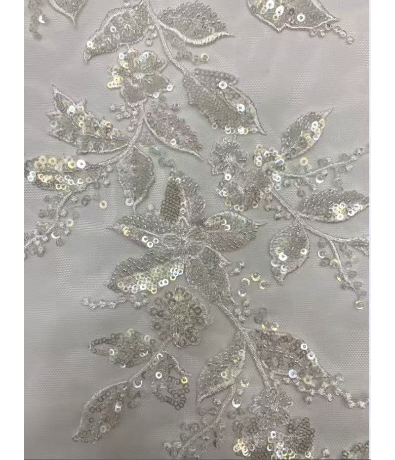 2025New edition leaf flower white core beads plus crystal pieces, high-end combination, professional design, the first choice for stage wedding dresses and fashion evening gowns.