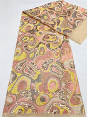 New warm color series 3mm multi-color combination sequin embroidery fashion evening dress qipao shoes bag hat beads fabric