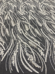 wedding dress fashion  beaded embroidery  fabric