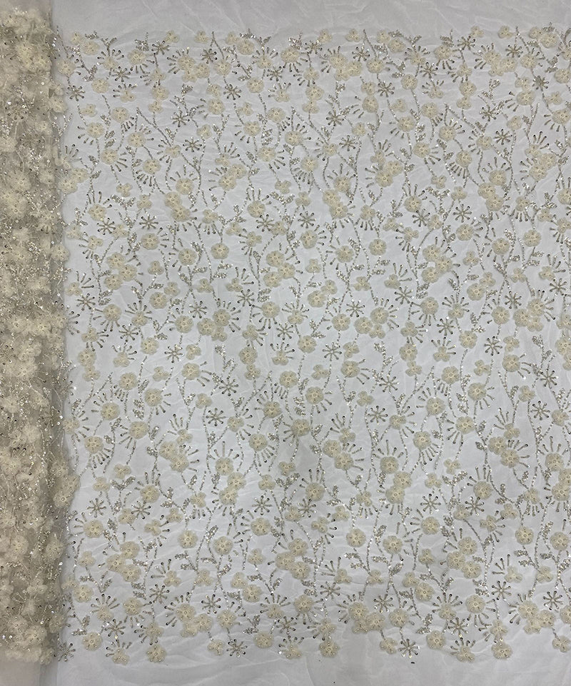 New plant-inspired floral design + bead embroidery + sequin embroidery for women's dresses, shirts, formal wear, children's clothing, shoes, bags, hats, and embroidered fabrics