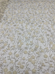 New plant-inspired floral design + bead embroidery + sequin embroidery for women's dresses, shirts, formal wear, children's clothing, shoes, bags, hats, and embroidered fabrics