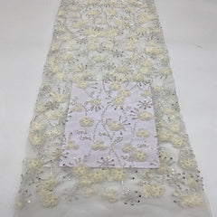 New plant-inspired floral design + bead embroidery + sequin embroidery for women's dresses, shirts, formal wear, children's clothing, shoes, bags, hats, and embroidered fabrics