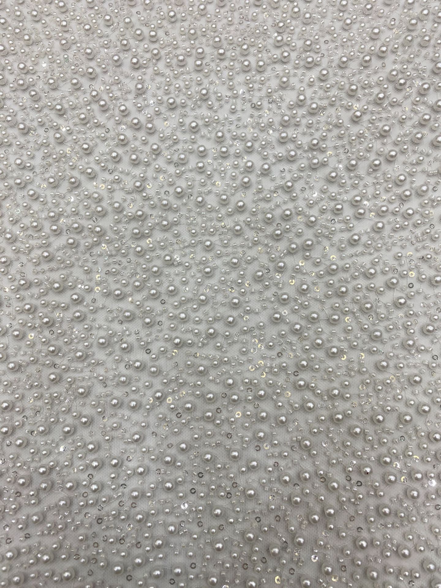 European and American new heavy industry encrypted bead embroidery+sequin embroidery wedding dress dress women's dress cheongsam fashion dress bead embroidery fabric